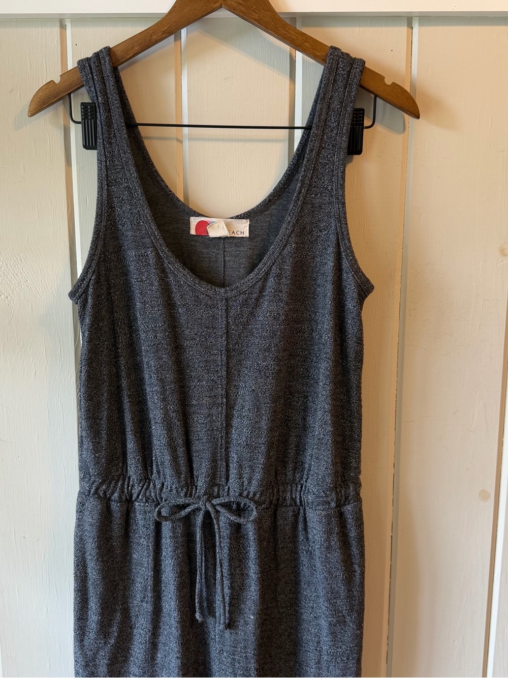 Free People Beach Charcoal Gray Sleeveless One-Piece Jumpsuit, Size Small - Picture 3 of 8